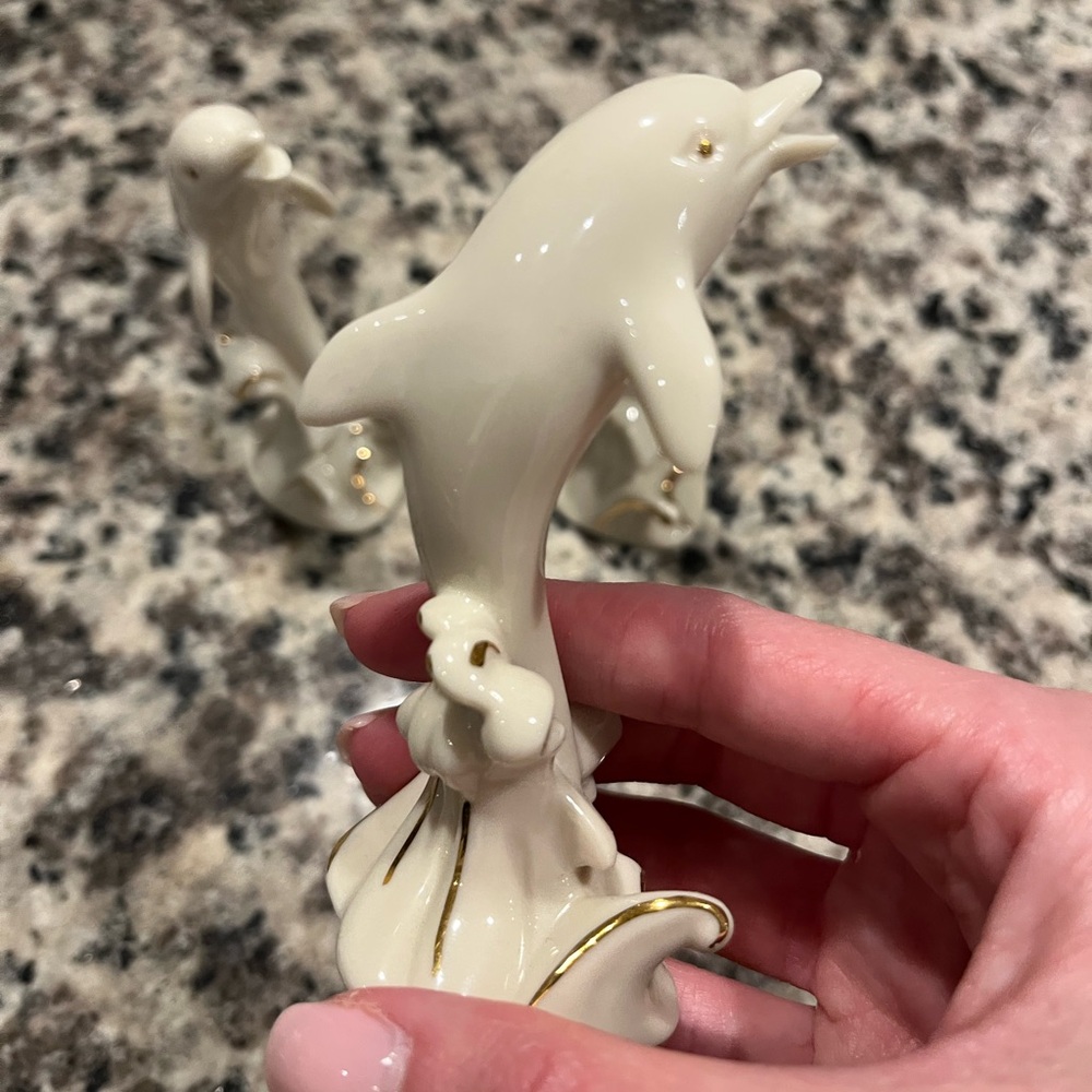 Lenox Cream Dolphin Figurine set of 3